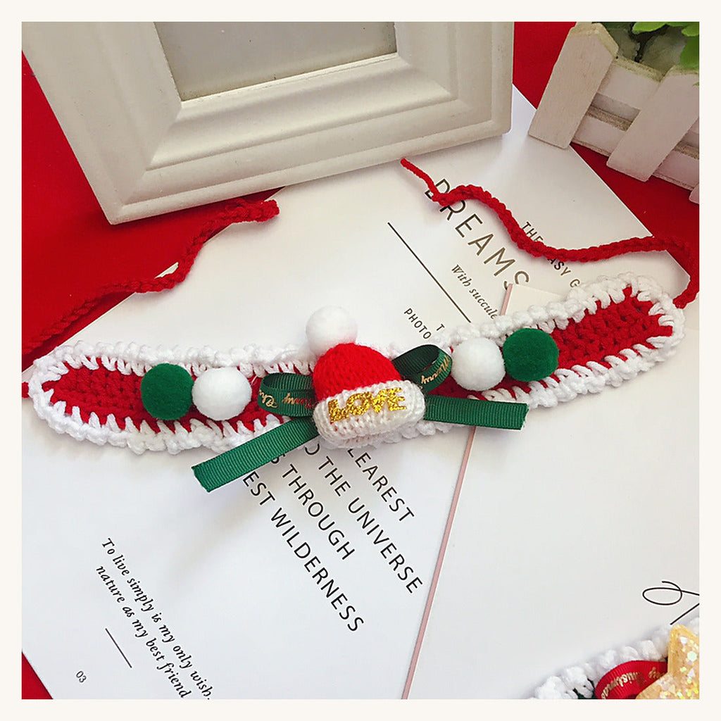 Collier de Noël collerette blanche