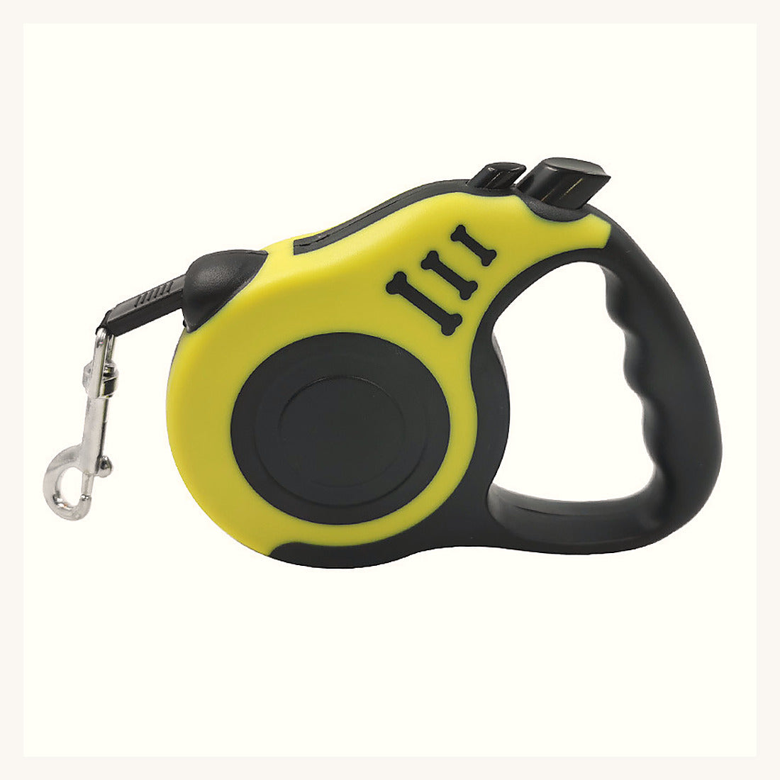 Laisse à enrouleur jaune