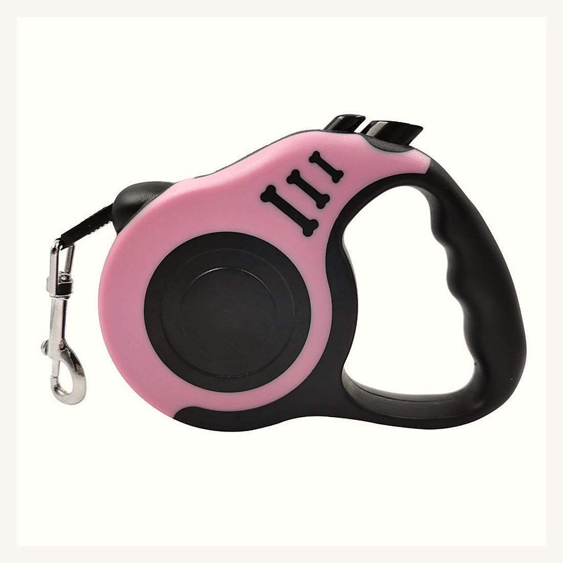 Laisse à enrouleur rose