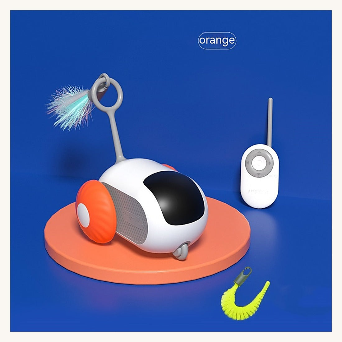 La voiture orange et sa télécommande